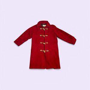 Wool classic Red Toggle Coat